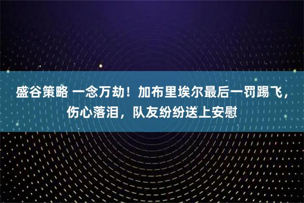 盛谷策略 一念万劫!加布里埃尔最后一罚踢飞,伤心落泪,队友纷纷送上安慰
